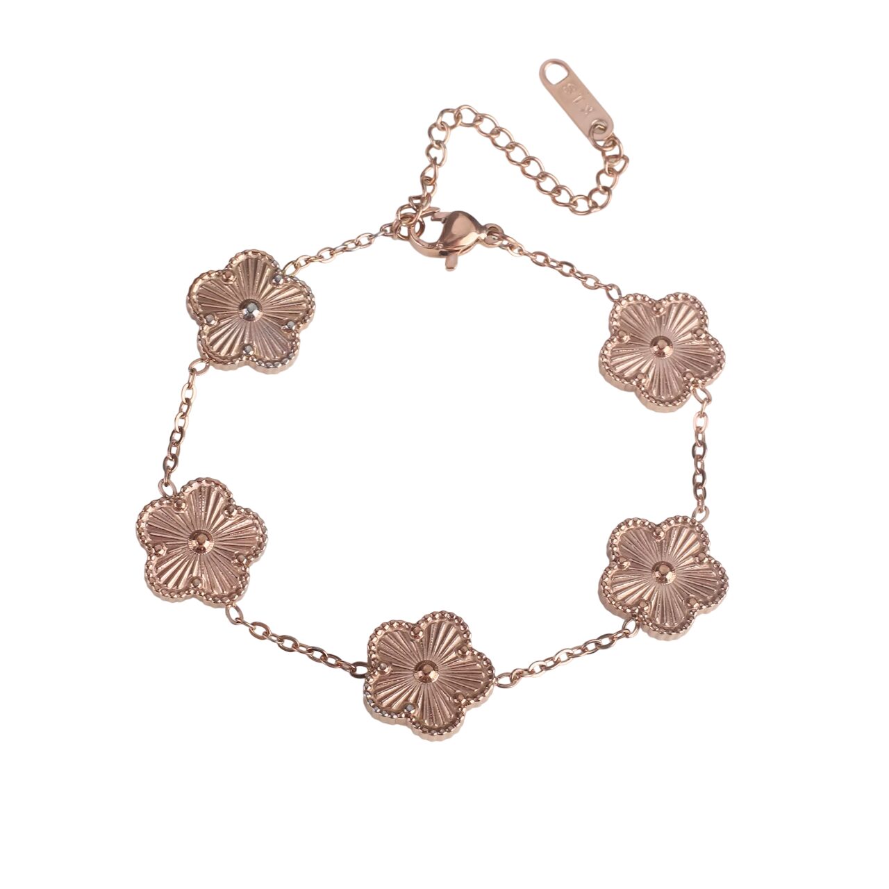 Bracelet or avec fleurs multiples
