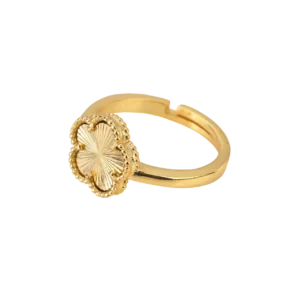 Bague fleur dorée