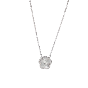 Collier fleur argent