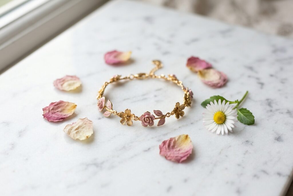 Bracelet fleur femme