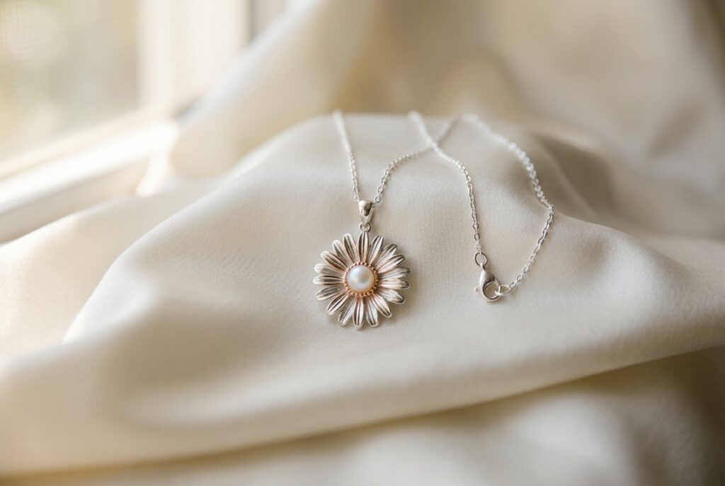 Pendentif fleur femme