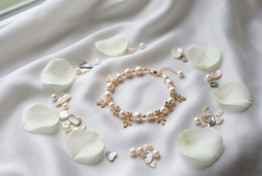 Bracelet fleur nacre - illustration